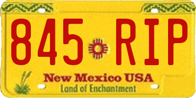 NM license plate 845RIP