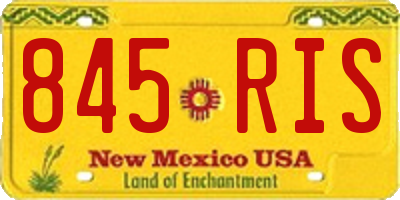 NM license plate 845RIS