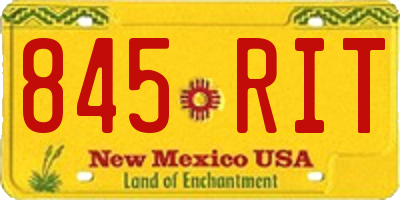 NM license plate 845RIT