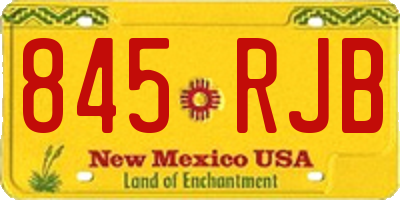 NM license plate 845RJB