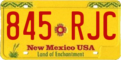 NM license plate 845RJC