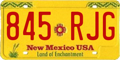 NM license plate 845RJG