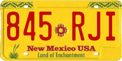NM license plate 845RJI
