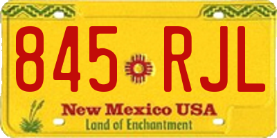 NM license plate 845RJL