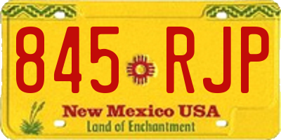 NM license plate 845RJP