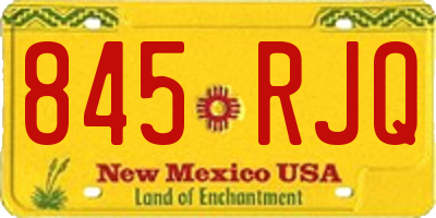 NM license plate 845RJQ
