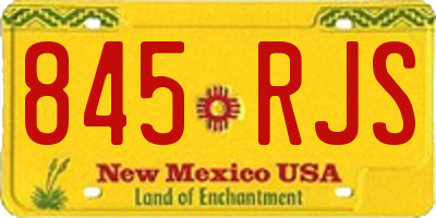 NM license plate 845RJS