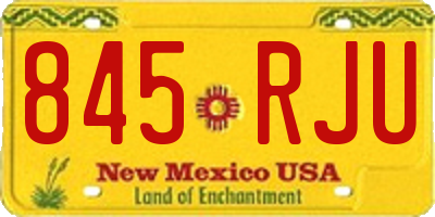 NM license plate 845RJU
