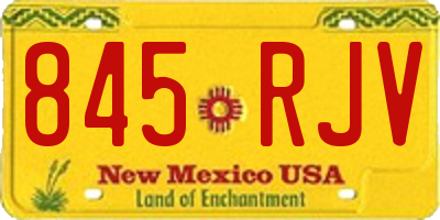 NM license plate 845RJV