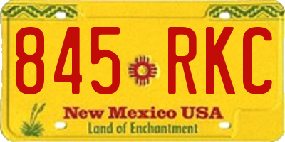 NM license plate 845RKC
