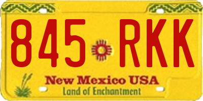 NM license plate 845RKK
