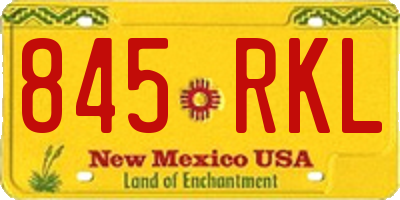 NM license plate 845RKL