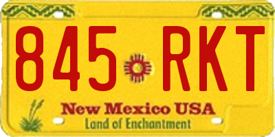 NM license plate 845RKT