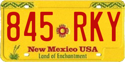 NM license plate 845RKY