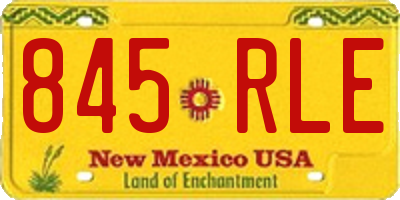 NM license plate 845RLE