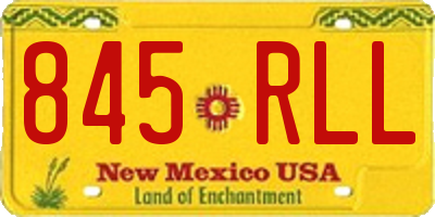 NM license plate 845RLL