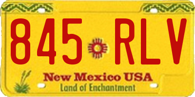 NM license plate 845RLV