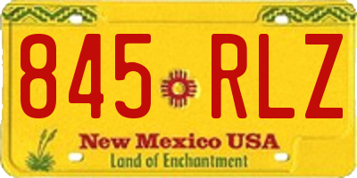 NM license plate 845RLZ