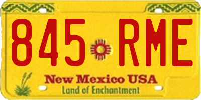 NM license plate 845RME