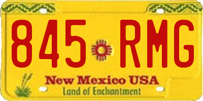 NM license plate 845RMG