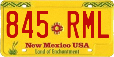 NM license plate 845RML