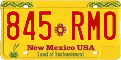 NM license plate 845RMO