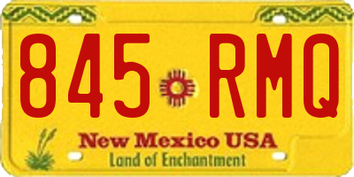 NM license plate 845RMQ