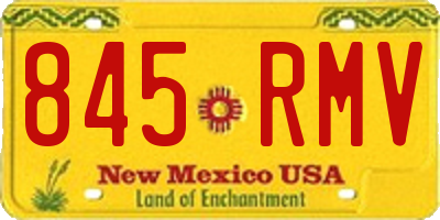 NM license plate 845RMV