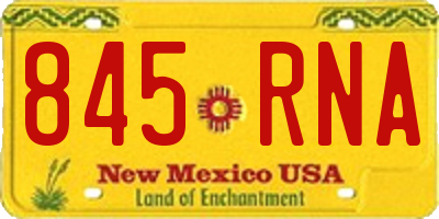 NM license plate 845RNA