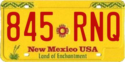 NM license plate 845RNQ