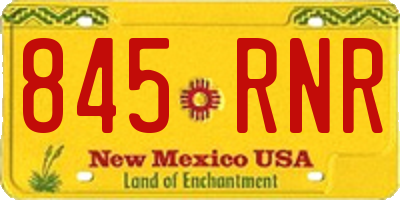 NM license plate 845RNR
