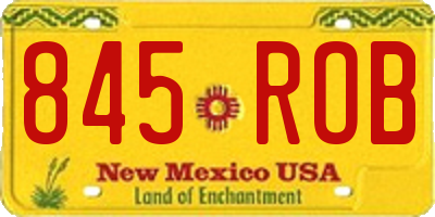 NM license plate 845ROB