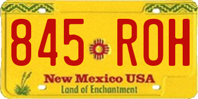 NM license plate 845ROH
