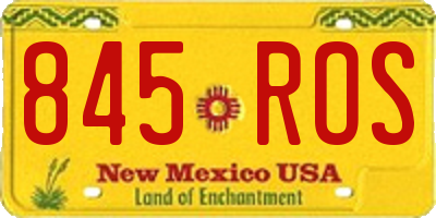 NM license plate 845ROS