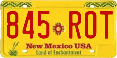 NM license plate 845ROT