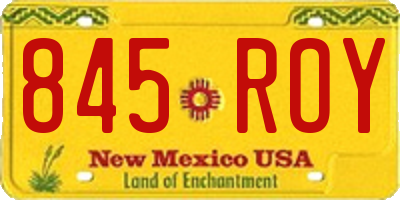 NM license plate 845ROY