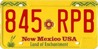 NM license plate 845RPB