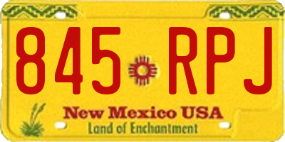 NM license plate 845RPJ
