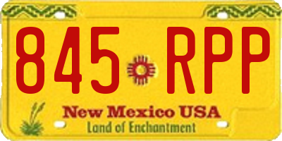 NM license plate 845RPP