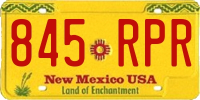NM license plate 845RPR