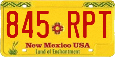 NM license plate 845RPT