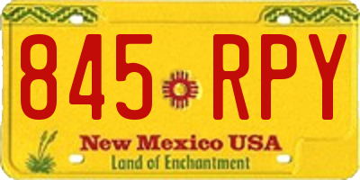 NM license plate 845RPY