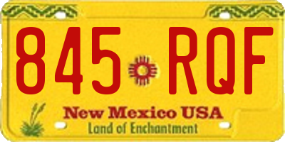 NM license plate 845RQF