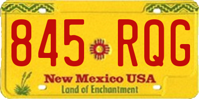 NM license plate 845RQG