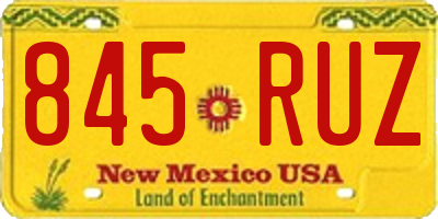 NM license plate 845RUZ