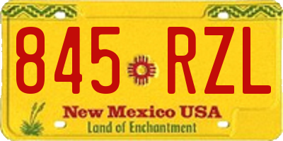 NM license plate 845RZL