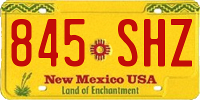 NM license plate 845SHZ