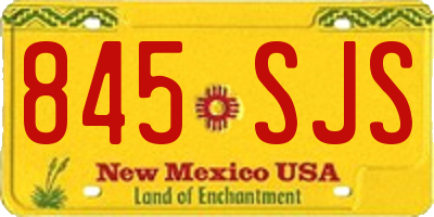 NM license plate 845SJS