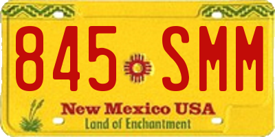 NM license plate 845SMM