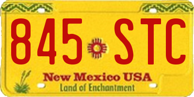 NM license plate 845STC